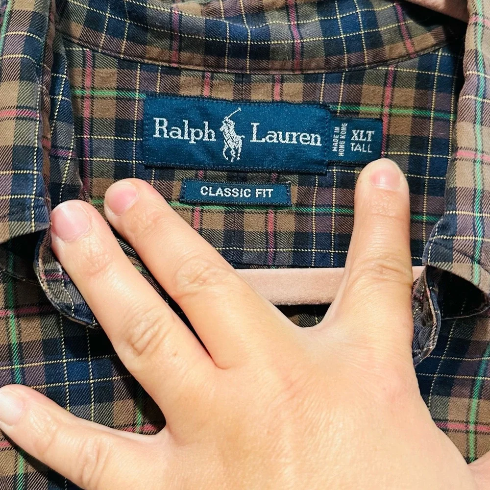 POLO RALPH LAUREN plaid Men’s Button down - Picture 2 of 6